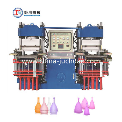 Máquina de moldagem por compressão a vácuo para fabricação de copos menstruais de silicone