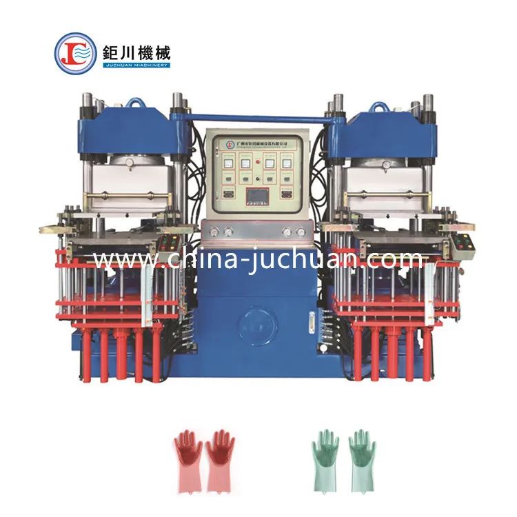China preço de fábrica Máquina de prensagem a quente de vulcanização hidráulica para fazer luvas de silicone de borracha